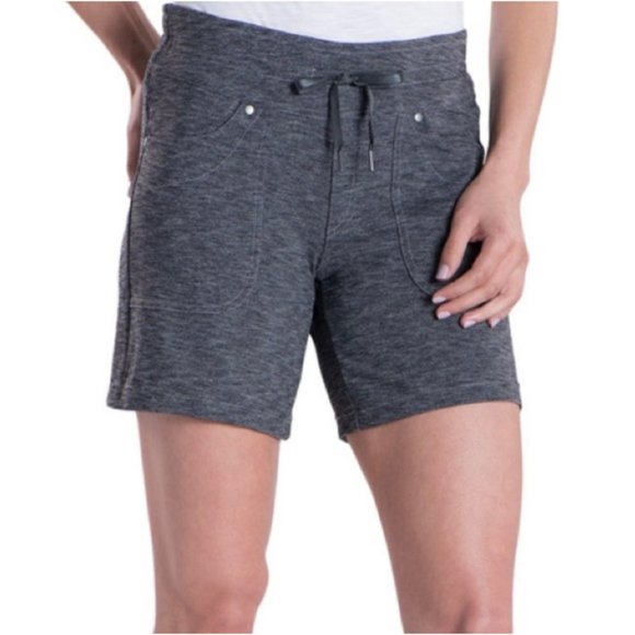 Kuhl Pants - KUHL Mova Stretch Shorts, Heathered Gray, Elastic Waist, Size 6
